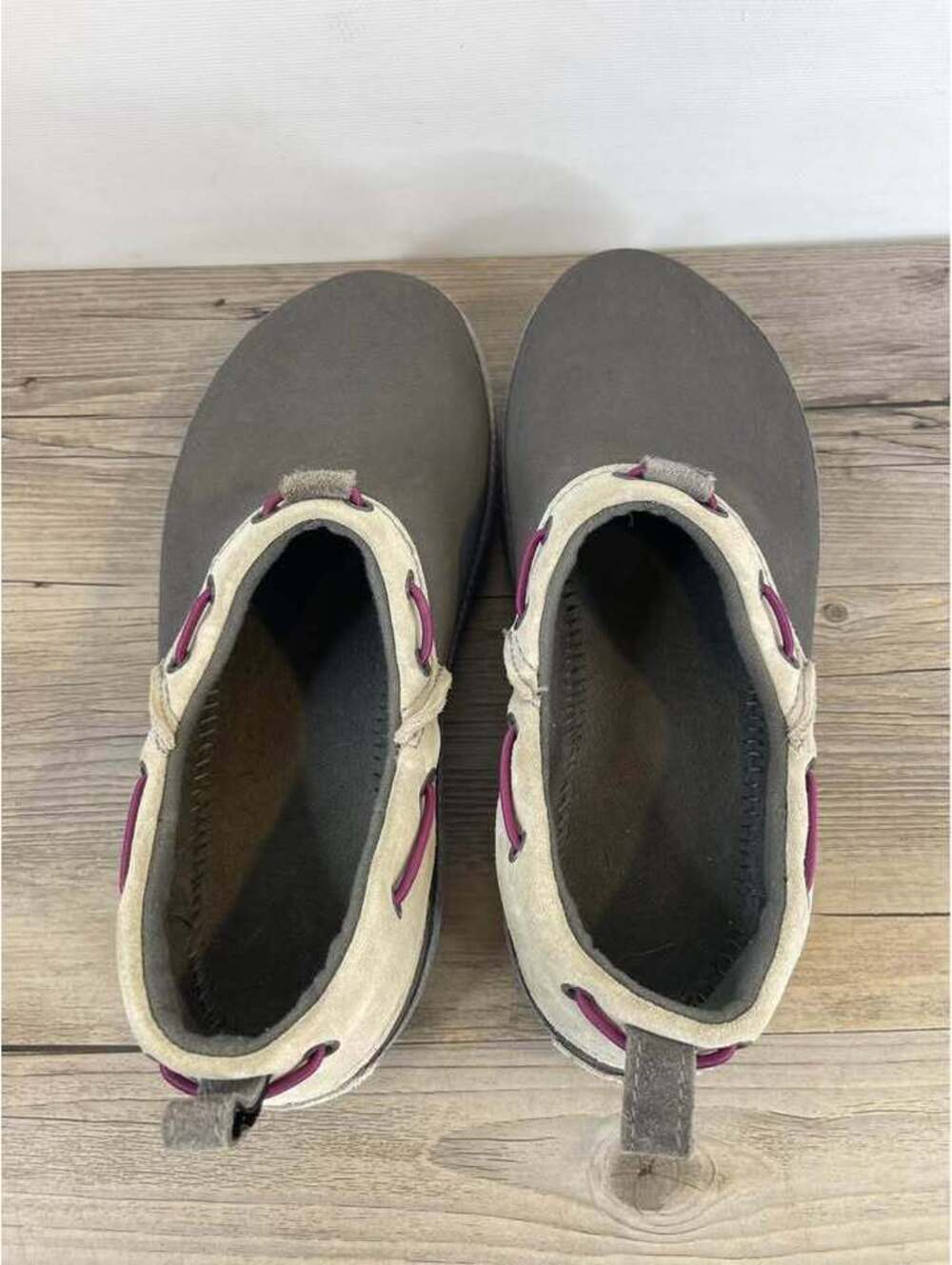 Crocs Santa Cruz Suede Slip On Loafers Dark Grey Womens Size 10 - Picture 6 of 6